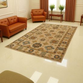   Covor oriental Kazak 194x297 covor lucrat manual pentru living