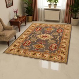 Covor Kazak 146x201 covor oriental lucrat manual