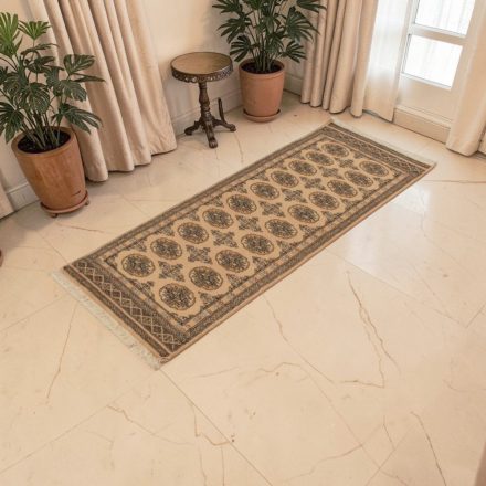 Covor traversa bej Bokhara 167x63 covor pakistanez lucrat manual