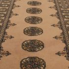 Covor traversa bej Bokhara 252x77 covor pakistanez lucrat manual