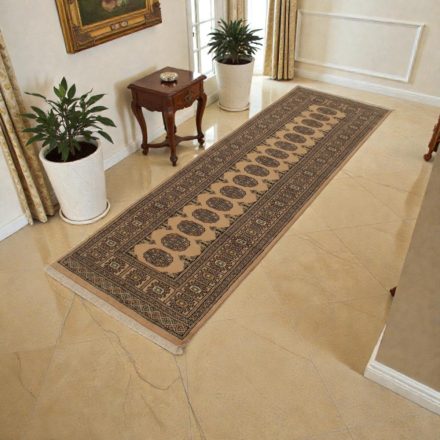 Covor traversa bej Bokhara 244x79 covor pakistanez lucrat manual