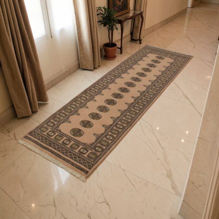 Covor traversa bej Bokhara 245x78 covor pakistanez lucrat manual