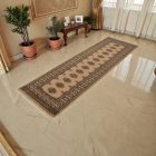 Covor traversa bej Bokhara 254x77 covor pakistanez lucrat manual