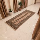Covor traversa bej Bokhara 198x79 covor pakistanez lucrat manual