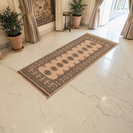 Covor traversa bej Bokhara 193x79 covor pakistanez lucrat manual