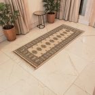 Covor traversa bej Bokhara 204x81 covor pakistanez lucrat manual