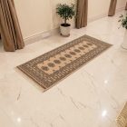 Covor traversa bej Bokhara 198x79 covor pakistanez lucrat manual