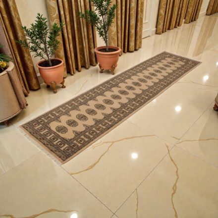 Covor traversa bej Bokhara 304x78 covor pakistanez lucrat manual