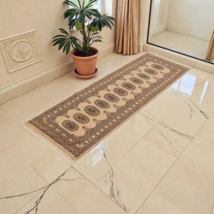 Covor traversa bej Bokhara 190x64 covor pakistanez lucrat manual