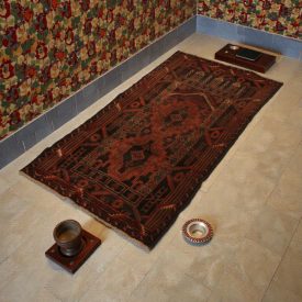   Covor de rugăciune Mushwani 79x156 covor nomad înnodat manual