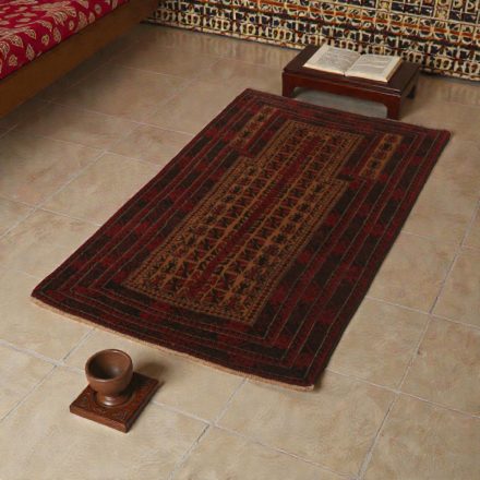 Covor de rugăciune Mushwani 84x137 covor nomad înnodat manual