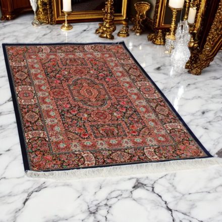 Covor mătase Baharan albastru cobalt 100x150 covor din mătase viscoasă de înaltă calitate din Iran