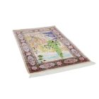 Covor mătase Motiv de grădină bej 100x150 covor persan din mătase viscoasă