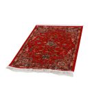 Covor mătase Vânătoare burgund 80x120 covor din mătase viscoasă iranian