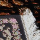 Covor mătase Vânătoare albastru 100x150 covor persan din mătase viscoasă