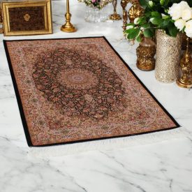   Covor mătase Helya albastru 100x150 covor din mătase viscoasă iranian