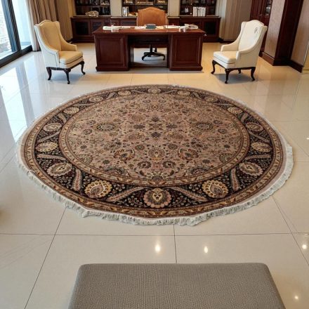 Covor rotund Isfahan 305x306 covor persan lucrat manual