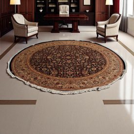 Covor rotund Isfahan 310x313 covor persan lucrat manual
