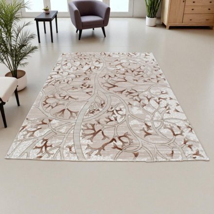 Covor modern bej maro MERO 140x200 covor pentru living sau dormitor