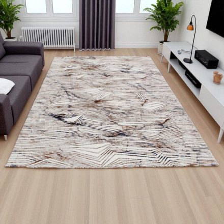 Covor modern bej maro albastru NADIM 200x300 covor pentru living sau dormitor