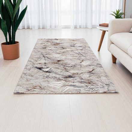 Covor modern bej maro albastru NADIM 80x150 covor pentru living sau dormitor