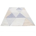 Covor modern bej maro albastru MELIS 140x200 covor pentru living sau dormitor