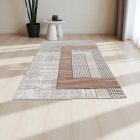 Covor modern bej maro albastru DIANA 80x150 covor pentru living sau dormitor