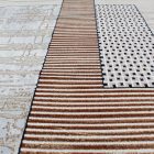 Covor modern bej maro albastru DIANA 80x150 covor pentru living sau dormitor