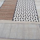 Covor modern bej maro albastru DIANA 80x150 covor pentru living sau dormitor