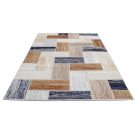 Covor modern gri albastru maro SAMI 140x200 covor pentru living sau dormitor