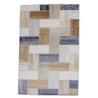 Covor modern gri albastru maro SAMI 80x150 covor pentru living sau dormitor