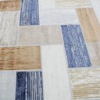 Covor modern gri albastru maro SAMI 80x150 covor pentru living sau dormitor