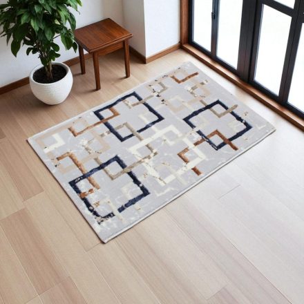 Covor modern gri maro albastru AMIR 60x90 covor pentru living sau dormitor