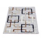 Covor modern gri maro albastru AMIR 80x150 covor pentru living sau dormitor