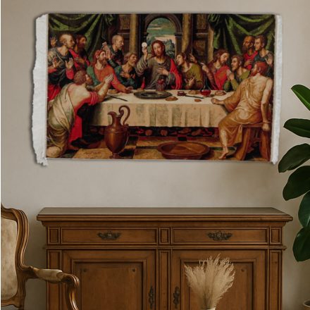 Covor mătase Cina cea de Taină 80x120 covor persan din mătase viscoasă