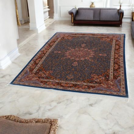 Covor mătase Aysan albastru închis 150x225 covor din mătase viscoasă iranian