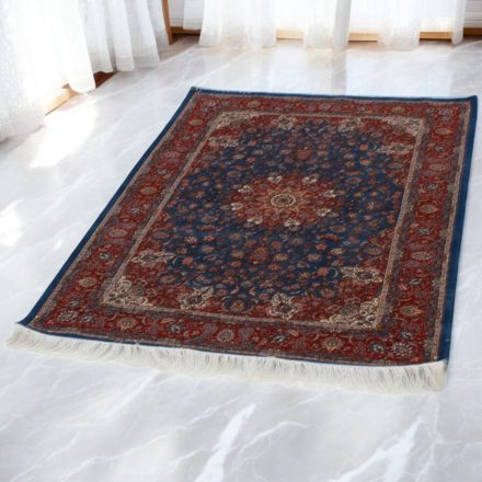 Covor mătase Negar albastru închis 60x90 covor din mătase viscoasă de înaltă calitate din Iran