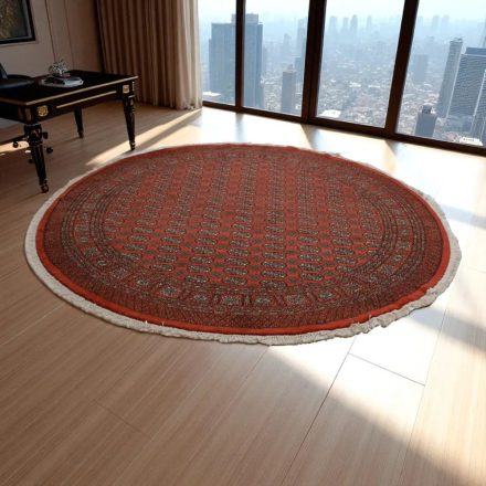 Covor rotund maro Bokhara 244x246 covor manual pakistanez