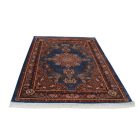 Covor mătase Gazelle albastru închis 150x225 covor persan din mătase viscoasă