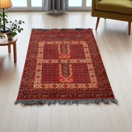 Covor afgan din lână Kargai 104x146 covor manual pentru living sau dormitor