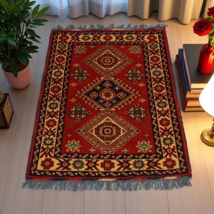 Covor afgan din lână Caucasian Kargai 62x93 covor manual pentru living sau dormitor