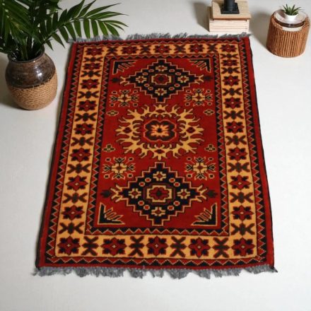 Covor afgan din lână Kargai 62x93 covor manual pentru living sau dormitor