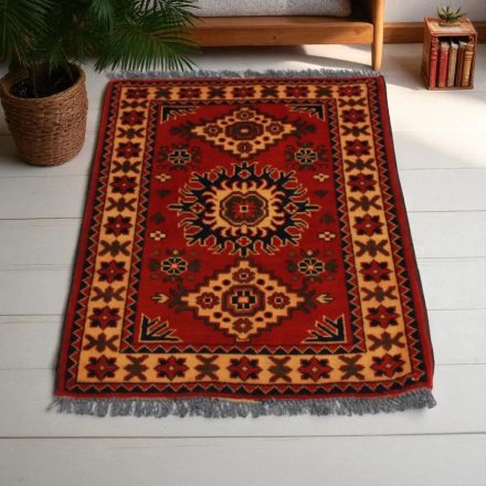 Covor afgan din lână Caucasian Kargai 62x93 covor manual pentru living sau dormitor