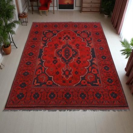 Covor afgan din lână Caucasian 126x196 covor manual pentru living sau dormitor