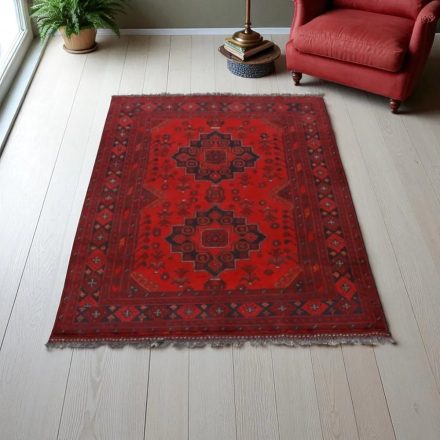 Covor afgan din lână Caucasian 102x144 covor manual pentru living sau dormitor