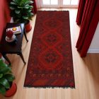 Covor afgan din lână Caucasian 49x143 Covor traversa lucrat manual