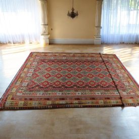   Covor Kilim extra mare 404x814 Kilim afgan din lână țesut manual