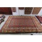 Covor Kilim extra mare 404x814 Kilim afgan din lână țesut manual