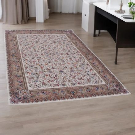 Covor persan Kerman bej 150x225 covor de lux din acrilic