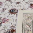 Covor persan Isfahan bej 150x225 covor acrilic luxos pentru living
